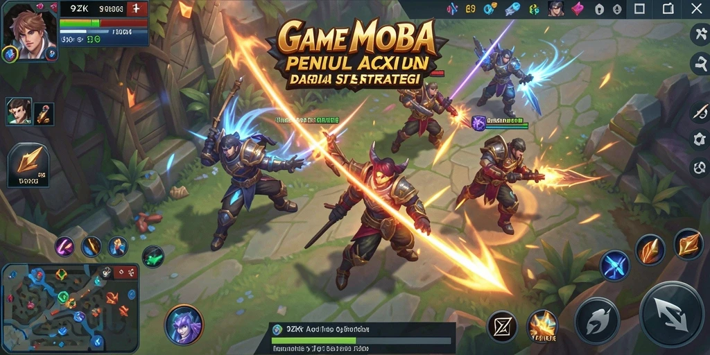 Screenshot utama 9ZK menunjukkan pertarungan epik antara dua tim.