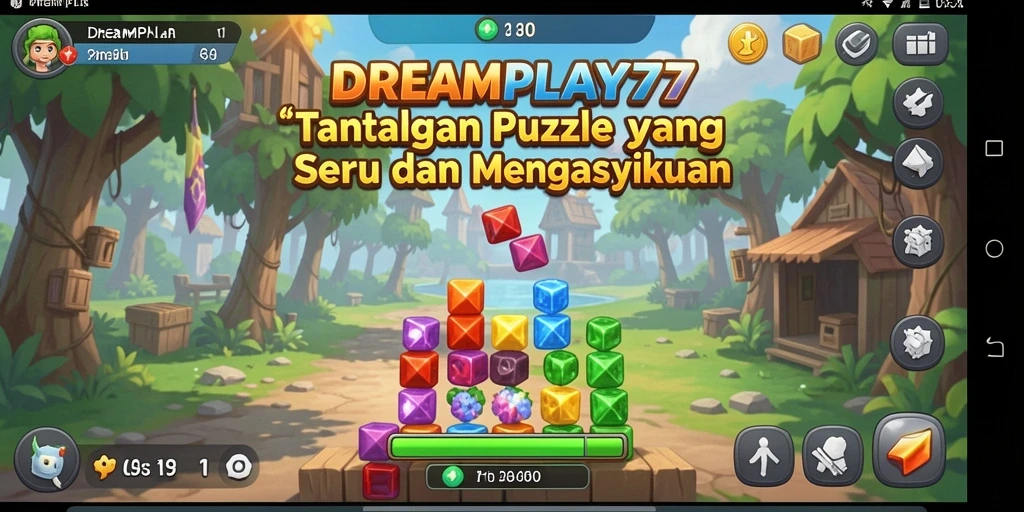 Screenshot utama dari DREAMPLAY77 dengan gameplay Puzzle yang menarik.