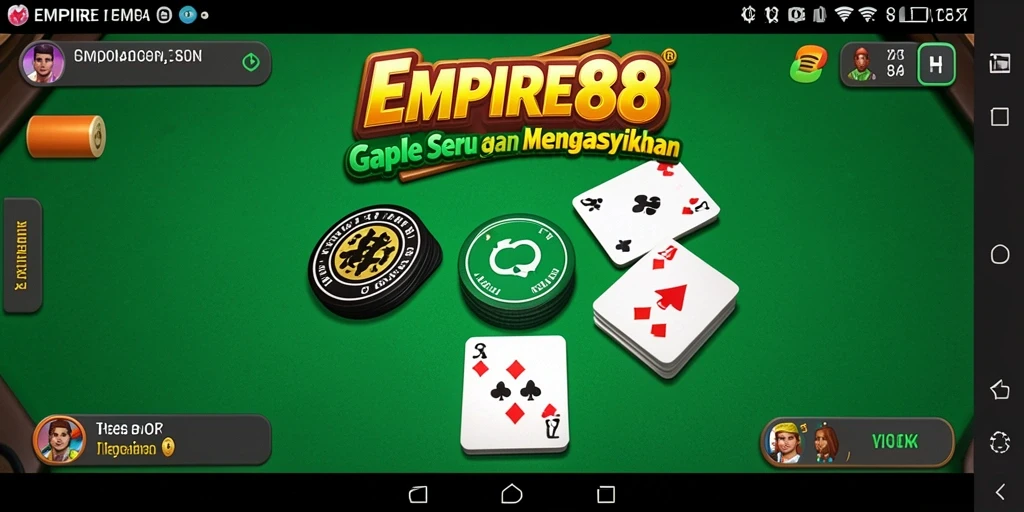 Tampilan gameplay seru di EMPIRE88 saat bermain Gaple.