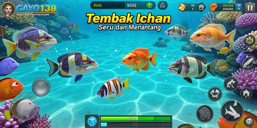 Tangkapan layar dari gameplay Tembak Ikan yang seru dan penuh aksi.