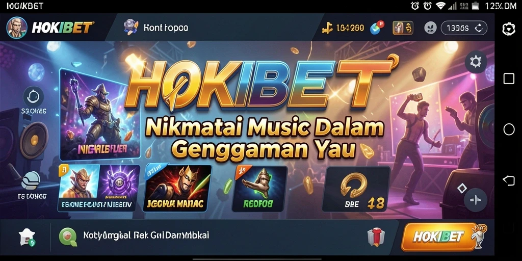 Screenshot HOKIBET menampilkan antarmuka yang menarik dengan beragam pilihan lagu.