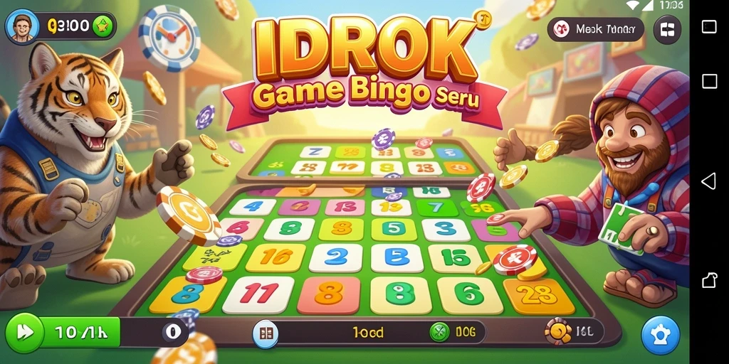 Tampilan gameplay menarik dari aplikasi Bingo IDROK yang seru.
