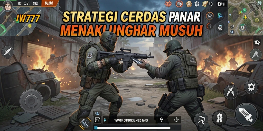 Gameplay IW777 yang menunjukkan strategi pertempuran yang intens.