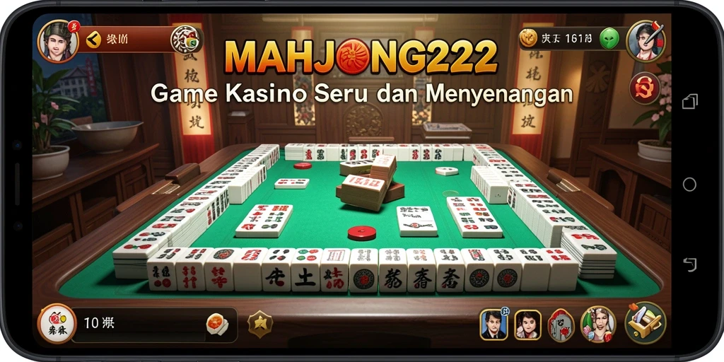 Screenshot MAHJONG222 menampilkan gameplay kasino yang mendebarkan.