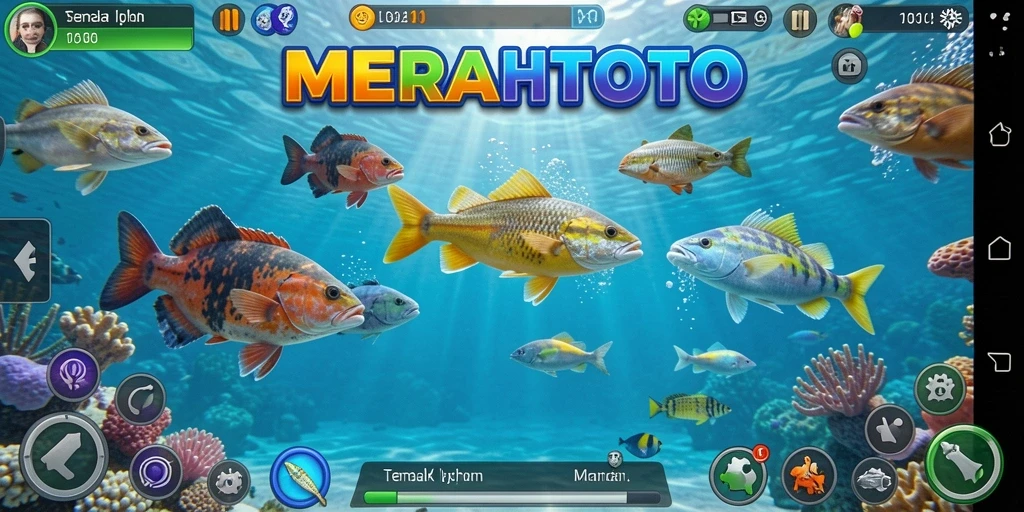 Tampilan permainan Tembak Ikan yang menakjubkan di MERAHTOTO.