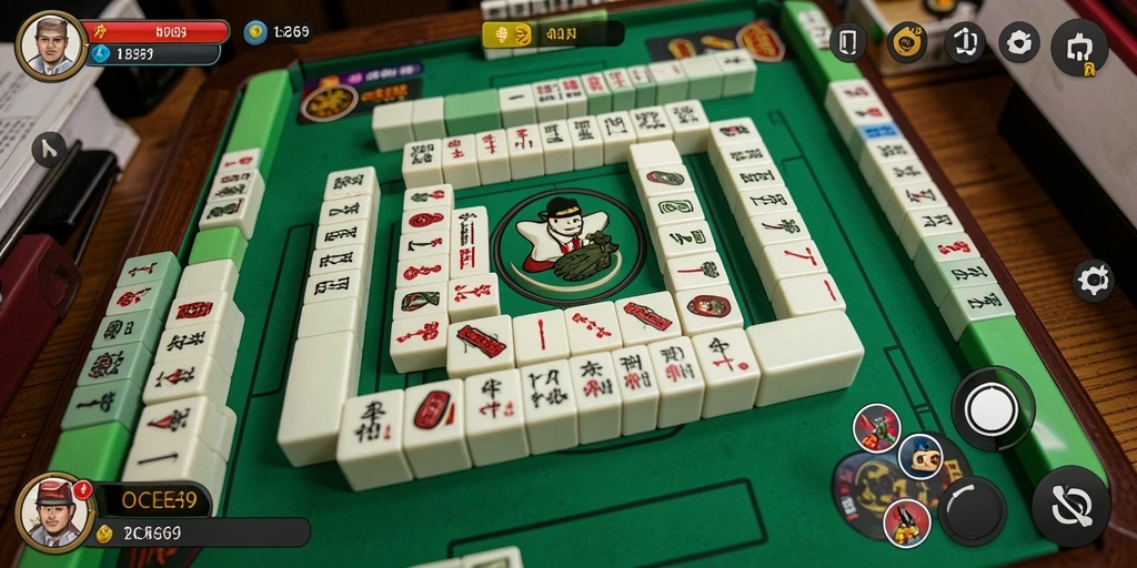 Screenshot gameplay OCE69 menampilkan desain ubin yang menarik.