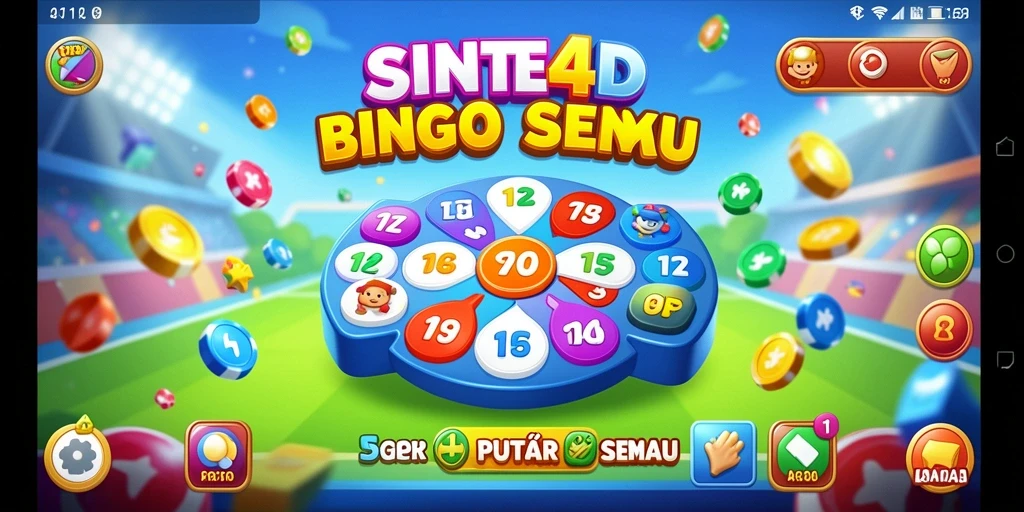 Tampilan gameplay seru dalam aplikasi Bingo SINTE4D.