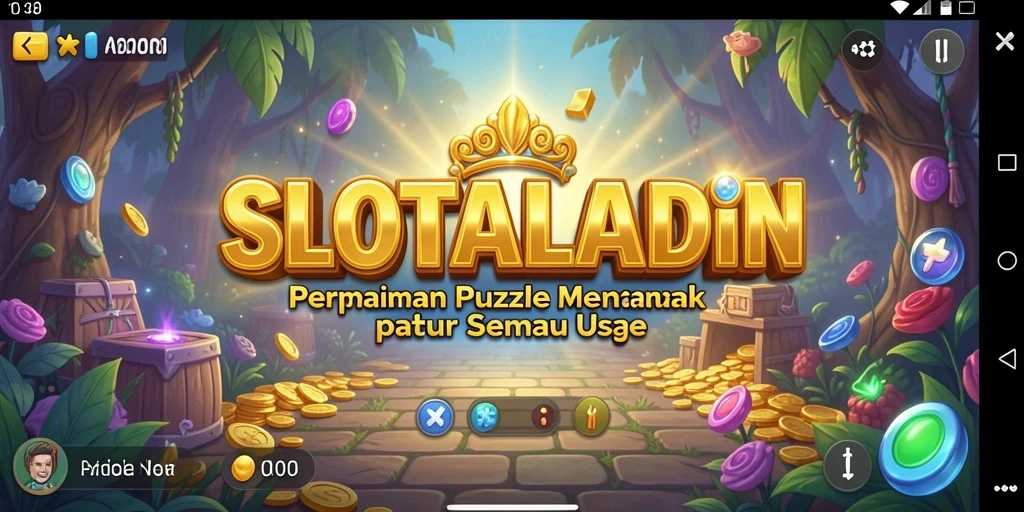 Tampilan gameplay SLOTALADIN yang menantang dan penuh warna.