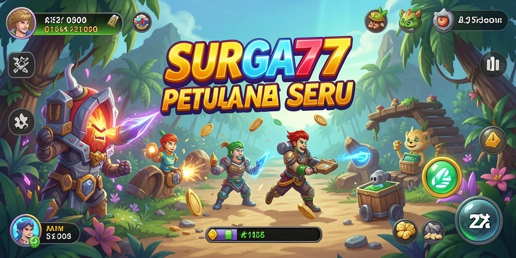 Screenshot utama SURGA77 menampilkan gameplay Arcade yang dinamis.