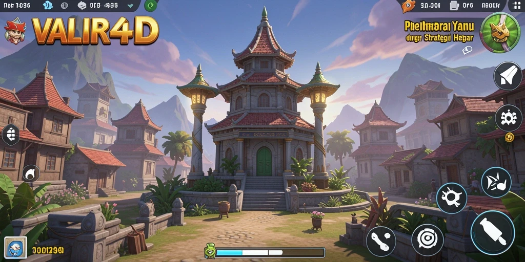 Screenshot gameplay VALIR4D yang menampilkan menara dan musuh yang menegangkan.